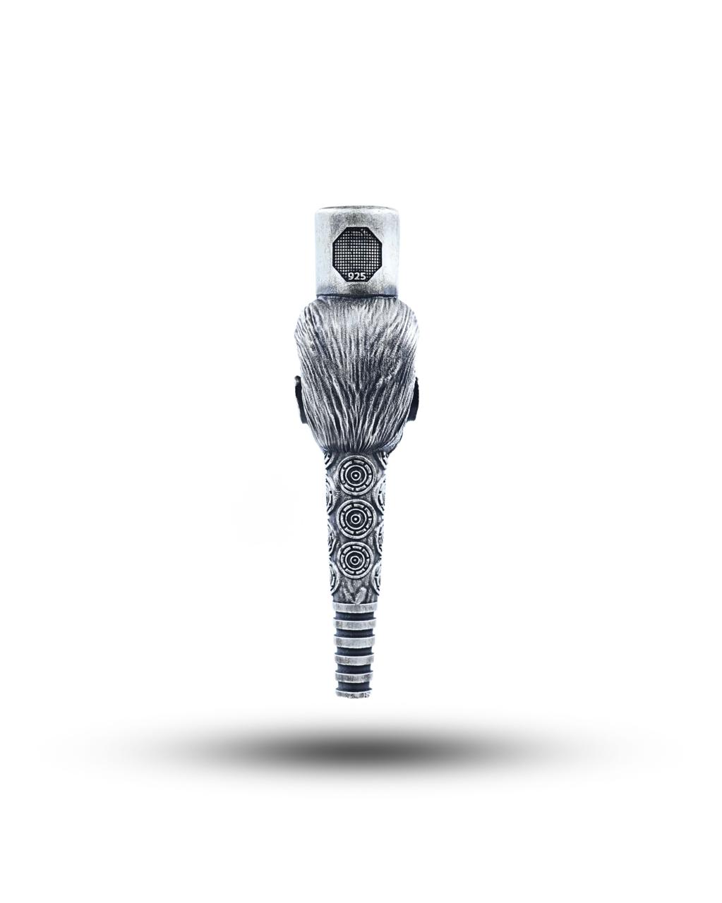 Invictus Luxury Silver Hookah Mouth Tip Pipe