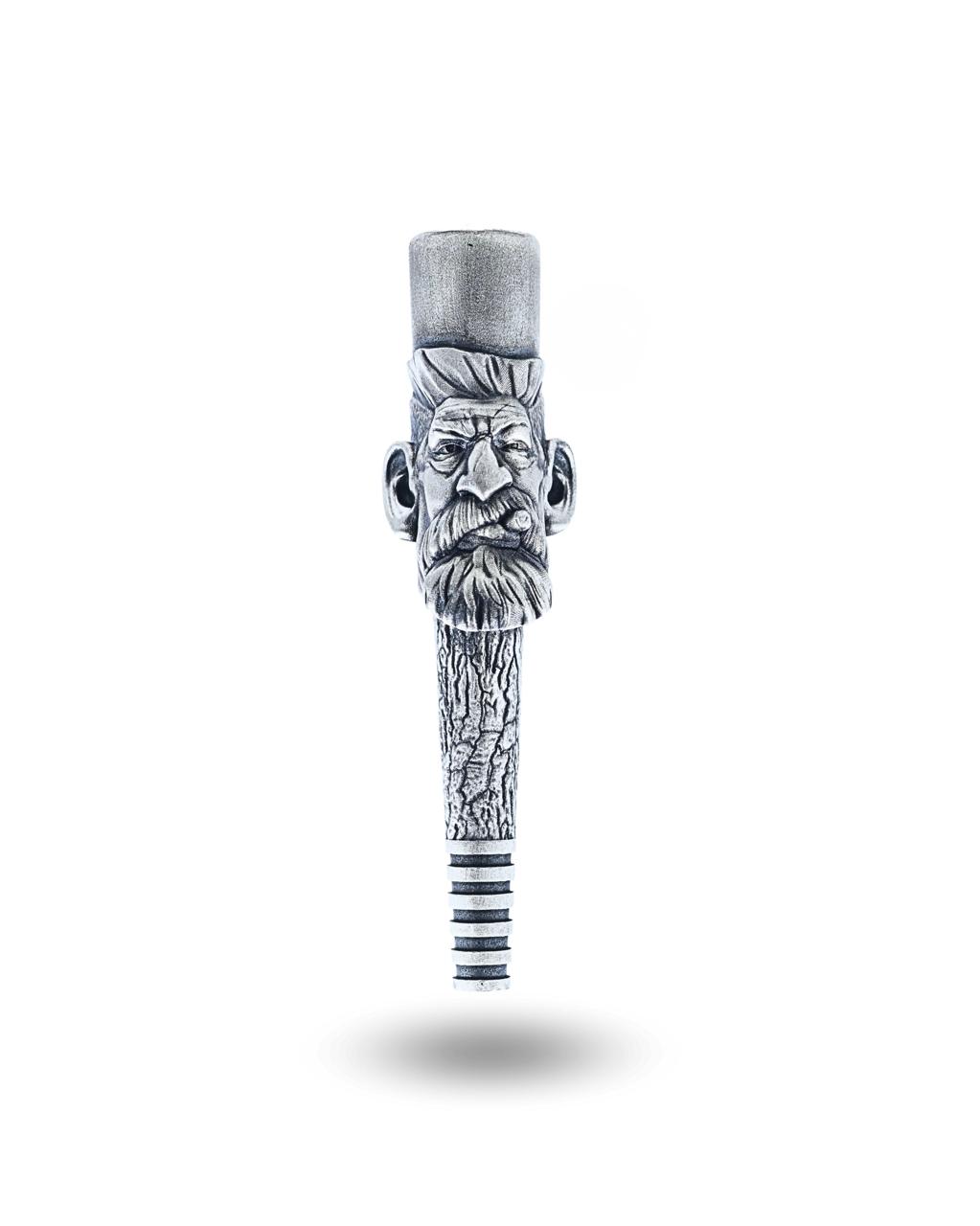 Urban Hunter Luxury Silver Hookah Mouth Tip Pipe