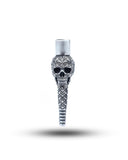 Skull Ornament Silver Hookah Mouth Tip Pipe