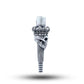 Majestic Crown Skull Silver Hookah Mouth Tip Pipe