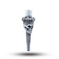 Majestic Crown Skull Silver Hookah Mouth Tip Pipe