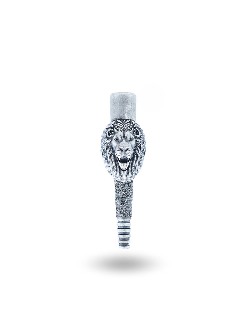 Lion Luxury Silver Hookah Mouth Tip Pipe