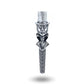 The Gentleman Hat Silver Hookah Mouth Tip Pipe