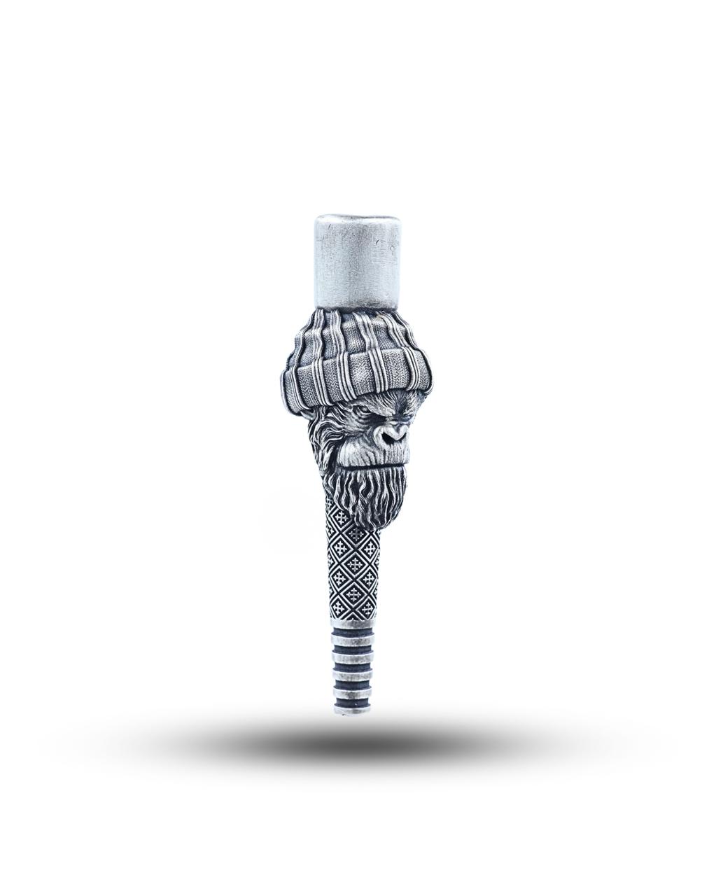 Mafia Monkey Silver Hookah Mouth Tip Pipe