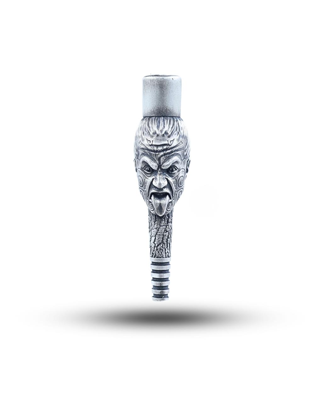 Maori Tribal Luxury Silver Hookah Mouth Tip Pipe
