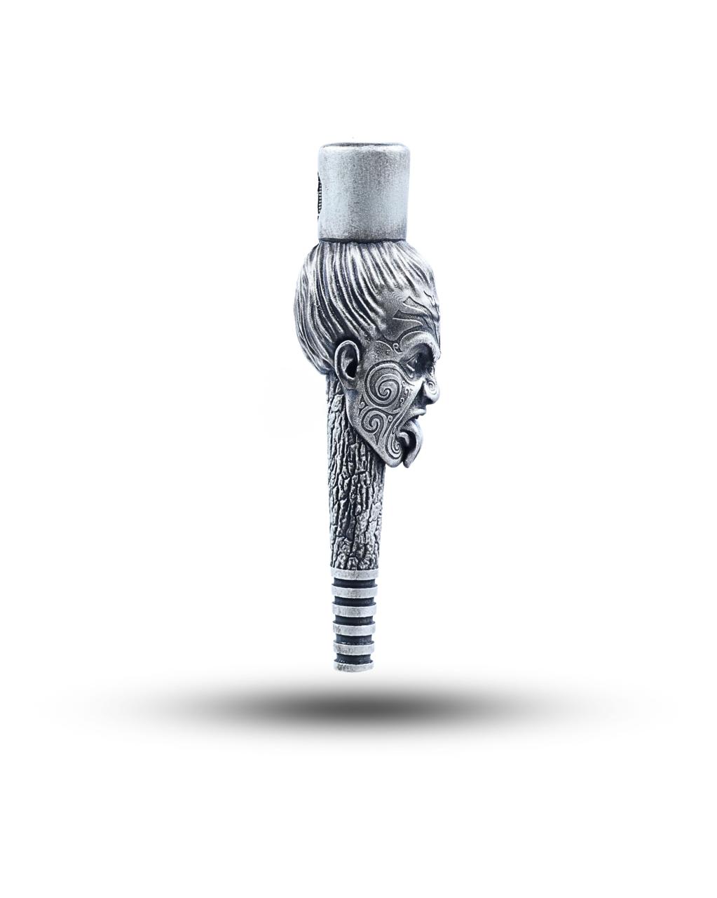 Maori Tribal Luxury Silver Hookah Mouth Tip Pipe