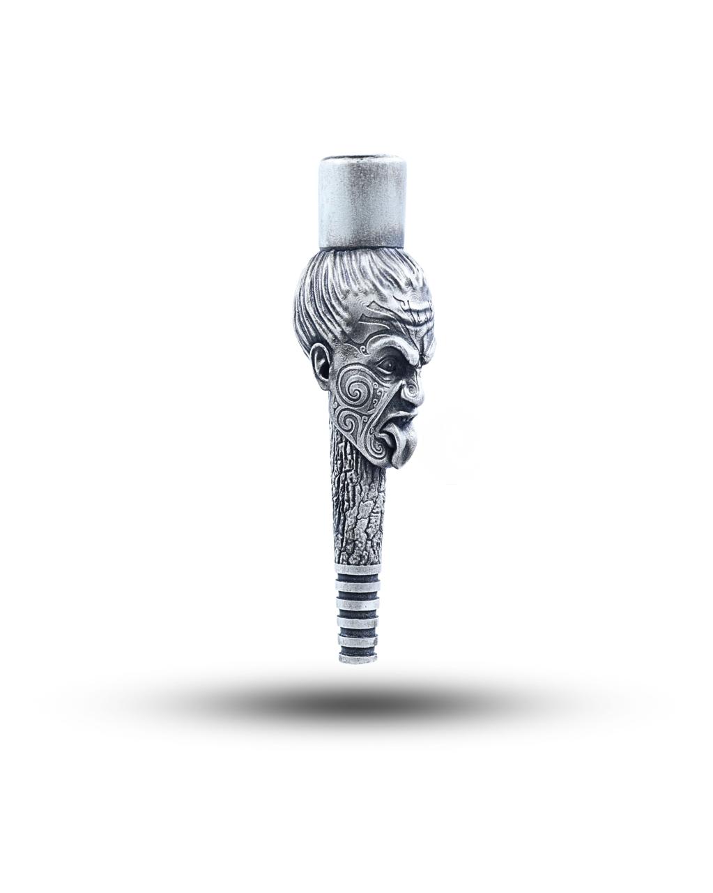 Maori Tribal Luxury Silver Hookah Mouth Tip Pipe