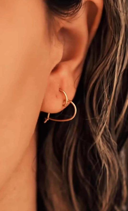Mishi Heart Hoop Earrings