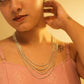 Mishi Fine Layered Floral Motif Necklace